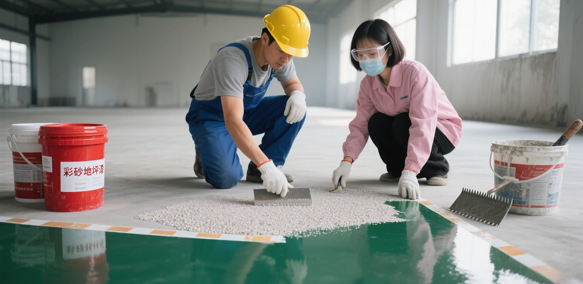 Floor Paint Epoxy Colored Sand Coatings Floor Repair Materials-Vansen ...